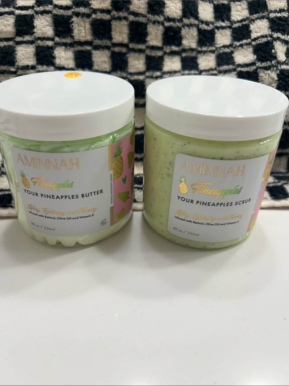 AMINNAH Fineapples Pineapple Scrub & Butter Duo — Green